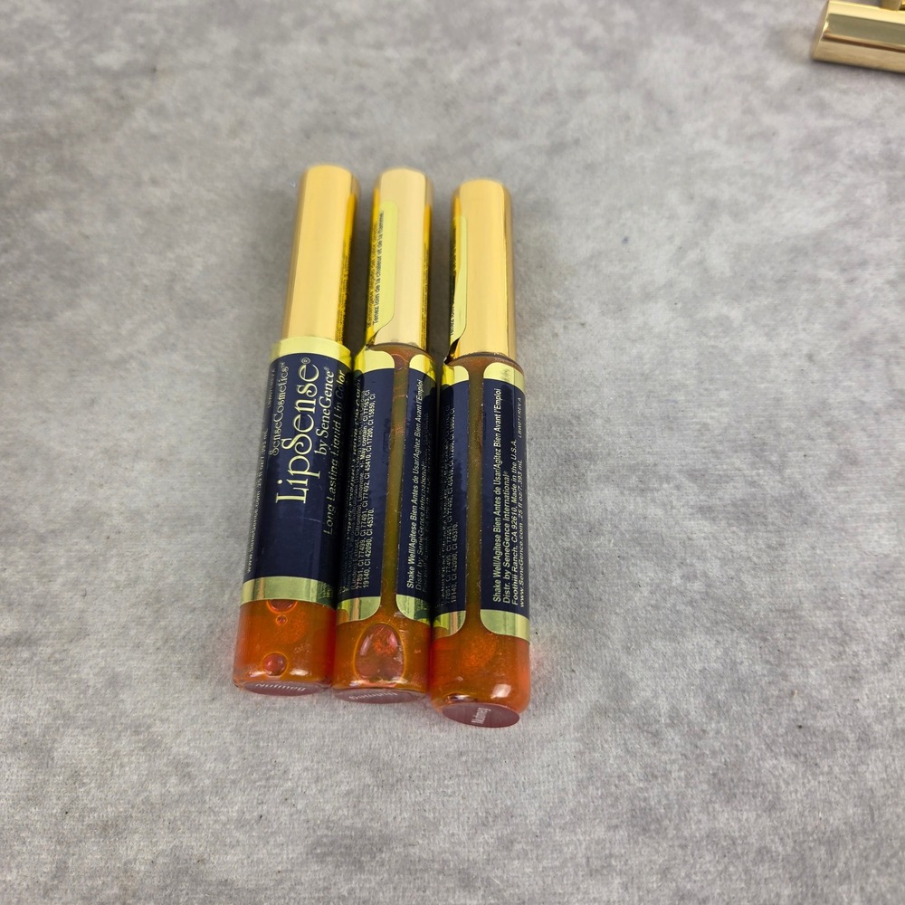 Lot of 3 SeneGence LipSense Long Lasting Liquid Lip Color Nutmeg Reddish Brown